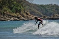 Surfer doing 360 in Nicaragua