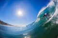 Surfer Dropping Down Wave Royalty Free Stock Photo