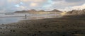 Surfer on the beach in Las Palmas de Gran Canaria Royalty Free Stock Photo