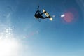 Surfer flying through the sky Royalty Free Stock Photo