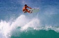 Surfer Fred Patacchia Surfing in Hawaii Royalty Free Stock Photo