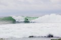 Surfer Getting Barreled on Big Wave