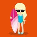 Surfer Girl Blond Board 04