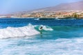 Surfer girl in Costa Adeje on Tenerife