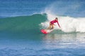 Surfer girl on the wave
