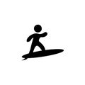 surfer icon. Beach holidays simple icon. Travel element icon. Premium quality graphic design. Signs, outline symbols collection ic
