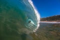 Surfer Inside Large Wave