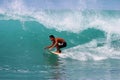 Surfer Kai Rabago Surfing at Waikiki Beach