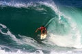 Surfer Kalani Robb Surfing at Backdoor Royalty Free Stock Photo