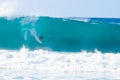 Surfer Kelly Slater Surfing Pipeline in Hawaii Royalty Free Stock Photo