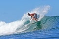 Surfer Kirby Fukunaga surfing in Hawaii