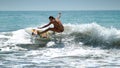 Surfer in Lagos Portugal Royalty Free Stock Photo