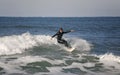 Surfer making a Forehand Cutback Royalty Free Stock Photo