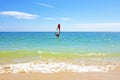 Surfer at the ocean in the Algarve Portugal