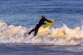 Surfer in the Pacific Ocean in California