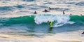 Surfer ride the wave. Tel Aviv