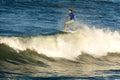 A surfer rides a wave tube II Royalty Free Stock Photo