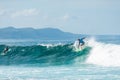 Surfer riding the ocean waves