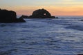 Surfer in San Francisco Lands End Royalty Free Stock Photo