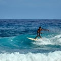 Surfer school. Surfer on the wave. beautiful ocean wave. Water sport activity. Atlantic Ocean