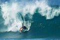 Surfer Shane Dorian Surfing Pipeline in Hawaii Royalty Free Stock Photo