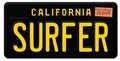 Claifornia Surfter License Plate