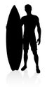 Surfer Silhouette Royalty Free Stock Photo