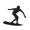 Surfer silhouette icon