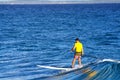 Surfer on a stand-up paddle board