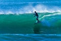 Surfer Standup Paddler Wave Ride Surfing Royalty Free Stock Photo