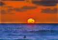 Surfer Sunset La Jolla Shores Beach San Diego California Royalty Free Stock Photo