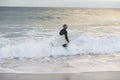 Surfer With Surfboard Walking Towards Sea Royalty Free Stock Photo