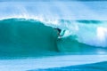 Surfer Surfing Tube Ride Hollow Wave Royalty Free Stock Photo