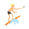 Surfer Taking Selfie Royalty Free Stock Photo