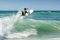 Surfer training before competition