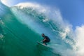 Surfing Surfer Tube Rides Wave Water Action Royalty Free Stock Photo