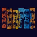 Surfer typography poster. T-shirt fashion Design.