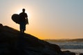 Surfer watching the waves Royalty Free Stock Photo