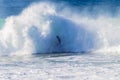 Surfer Wave Crashing Royalty Free Stock Photo