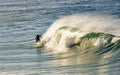 Surfer on a wave at Ipanema beach