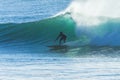 Surfer Wave Ride Silhouetted Royalty Free Stock Photo