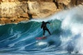 Surfer on wave Royalty Free Stock Photo