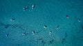 Surfers from above Royalty Free Stock Photo