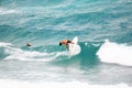 Surfers take advantage of great waves on a South Florida beach Royalty Free Stock Photo