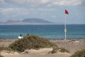 Surfers beach Famara always has a red flag.