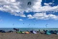 Surfers on beach in Torremolinos, Spain Royalty Free Stock Photo