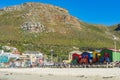 Surfers Corner beach in small coastal town of Muizenberg