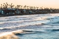 Surfers at Dawn in Oceanside, California Royalty Free Stock Photo