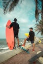 Surfers having fun Royalty Free Stock Photo