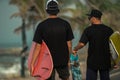 Surfers having fun Royalty Free Stock Photo